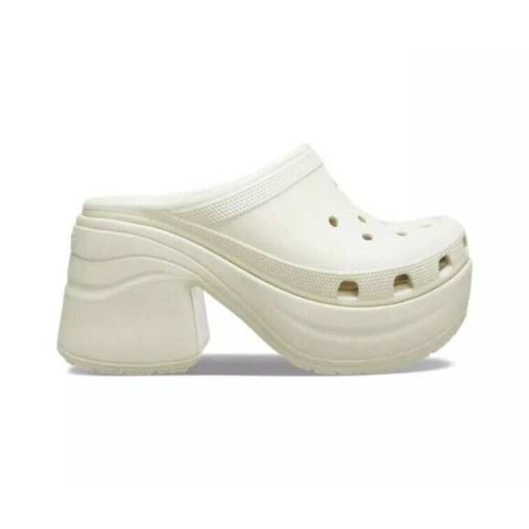 Crocs Womens Size 9 Siren Clog Platform Block High Heels Bone / White US W9/M7 - Picture 9 of 16